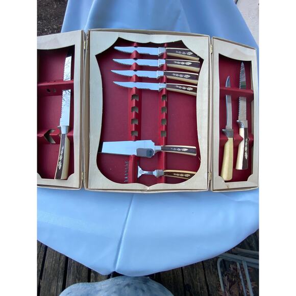 VTG Sheffield English Cutlery Presentation Set 14 of 19 Pcs one knife w no leafs - Picture 4 of 16